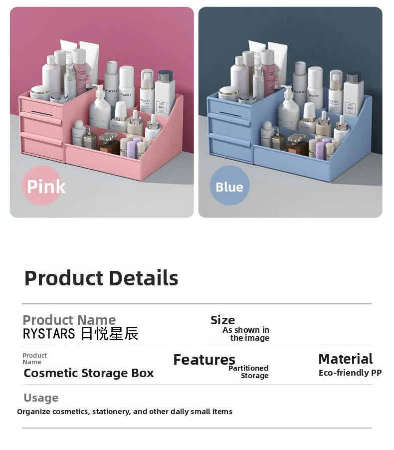 Organisateur Maquillage Tiroirs Plastique – Rangement Cosmétiques Salle de Bain Bureau Chambre