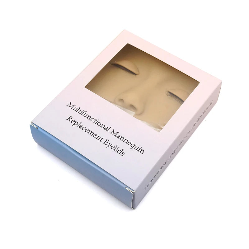 Tête Mannequin Entraînement Extension Cils – Yeux Amovibles & Faux Cils | Modèle Pratique