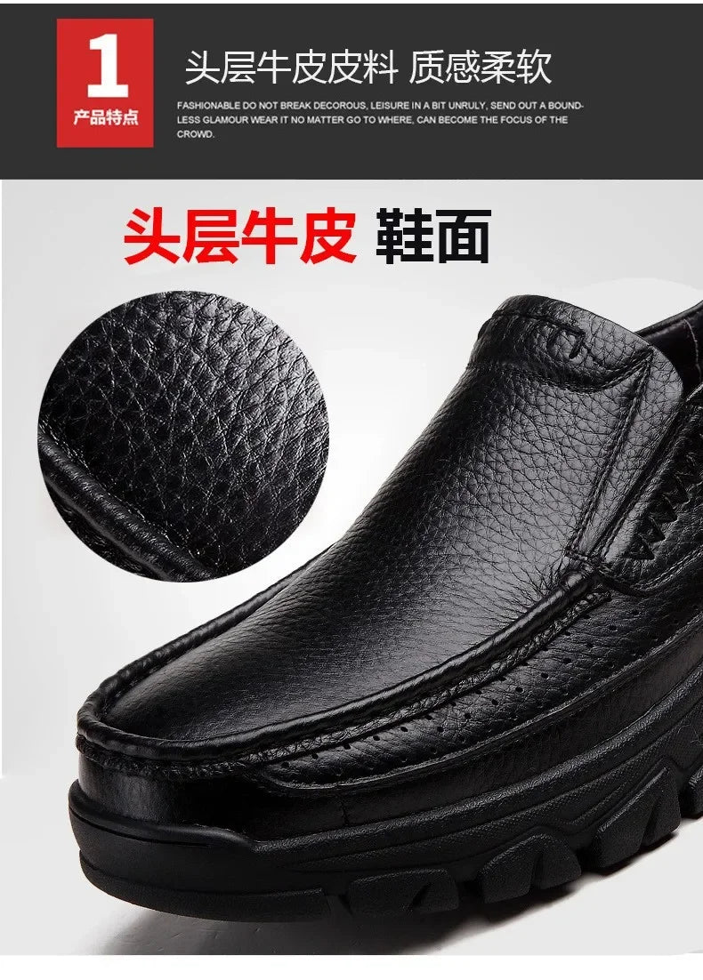 Chaussures Business Cuir Léger Homme – Casual Confortables Senior & Adulte Vente Directe