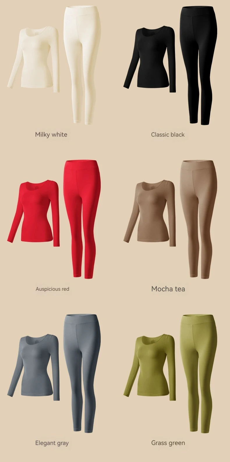 Set Sous-Vêtements Thermiques Femme - Ultra-Fins & Invisibles Automne Hiver