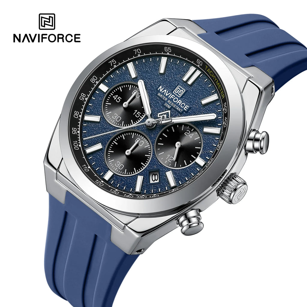 Montre Homme Naviforce 8080 Chronographe Multifonction 2025 – Sport Militaire Luxe Quartz