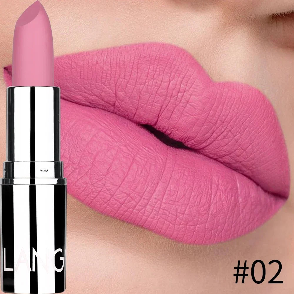 Rouge à Lèvres Mat Velours – 8 Couleurs Longue Tenue | Waterproof Nude