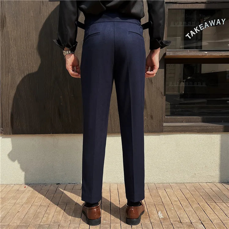 Anzughose Naples Gurkha Slim Fit 2025 – Chino High Waist Hochzeit Party Casual