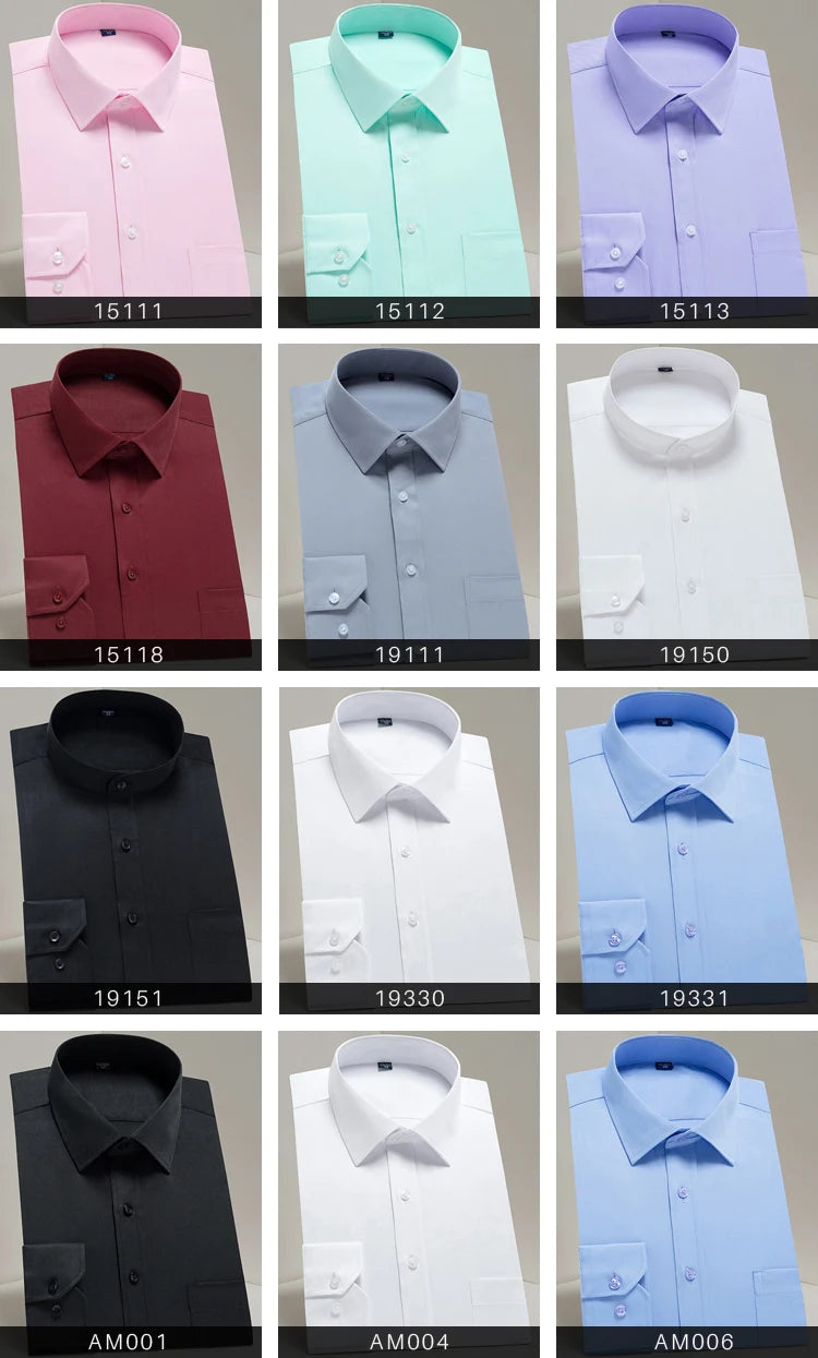 Herrenhemd Klassisch Langarm Regular Fit Formell Business Büro Weiß Einfach Elegant Casual – Trendiges Hemd | Premium Herrenmode