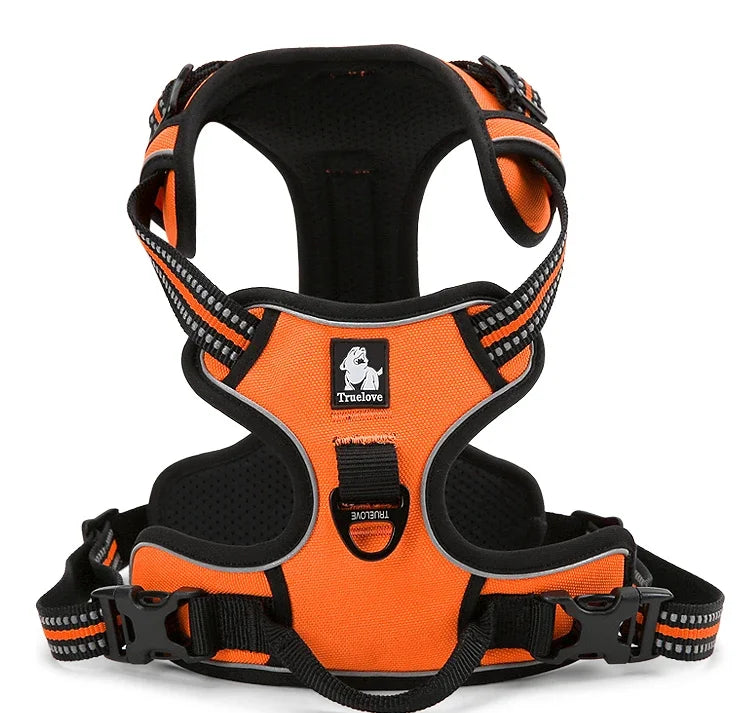 Truelove Harnais Chien Réfléchissant Nylon TLH5651 – Rembourré, Ajustable, Toutes Saisons | Sécurité Voiture & Balade