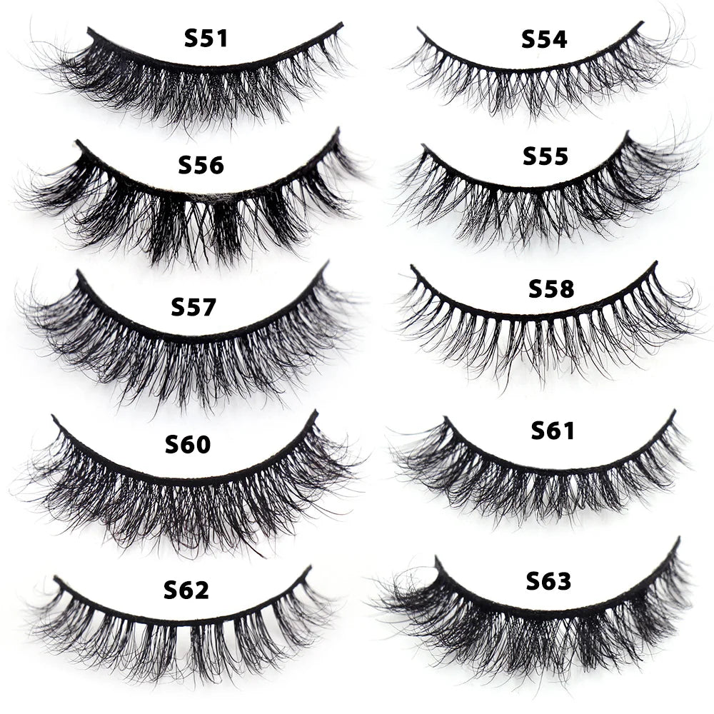 Faux Cils Naturels Courts Fluffy LEHUAMAO – Volume 12-15mm Wispy | Extension Cils Vison Maquillage