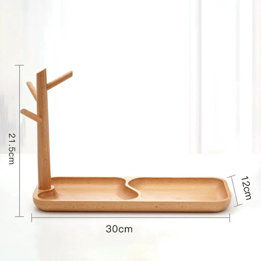 Rack Bois Branche Naturel Mugs & Bijoux – Organisateur Bureau Plateau Déco Maison