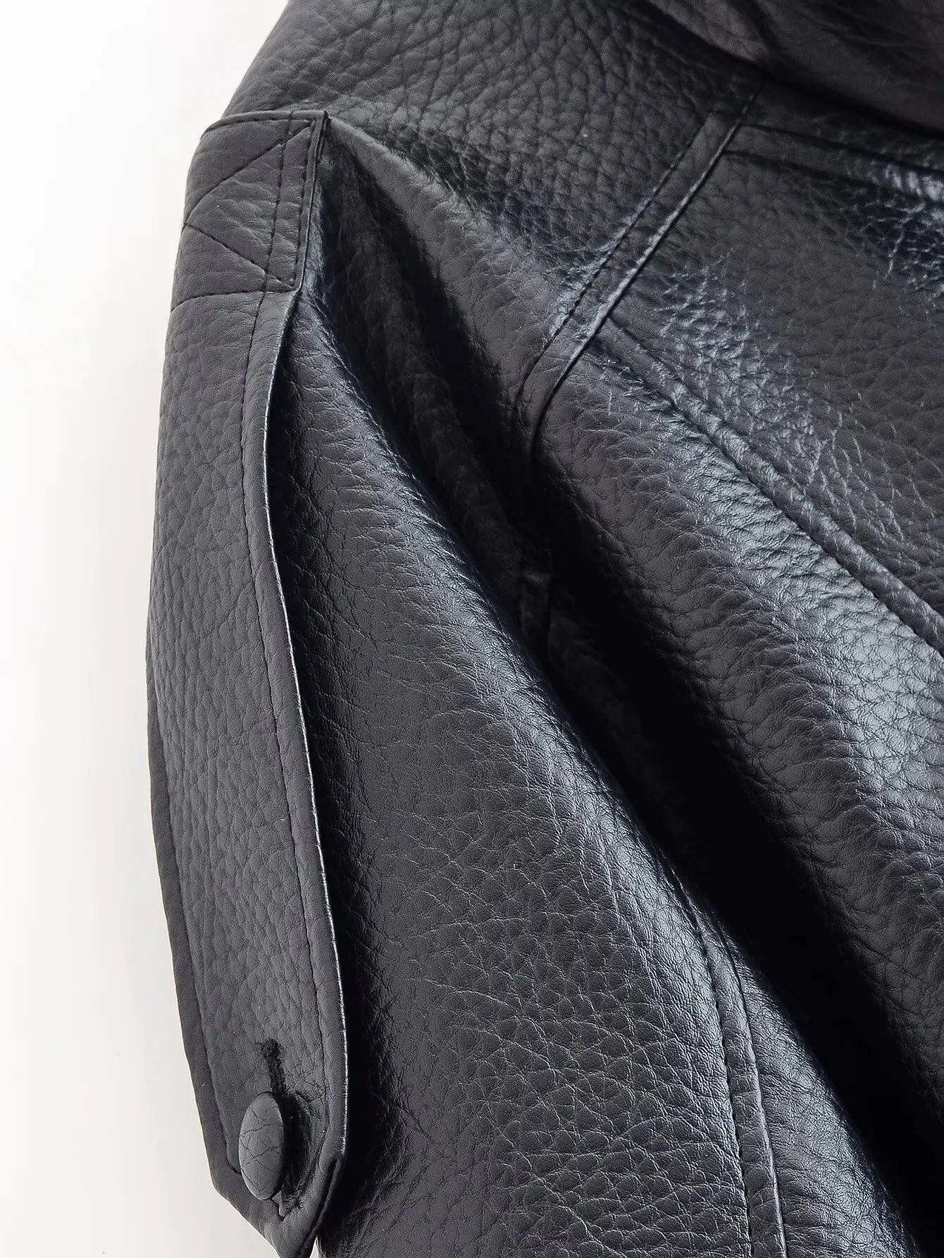 Veste Femme Asymétrique Noire Manches Longues Poches Zippée Ample – Style Mode High Street | Automne | HH