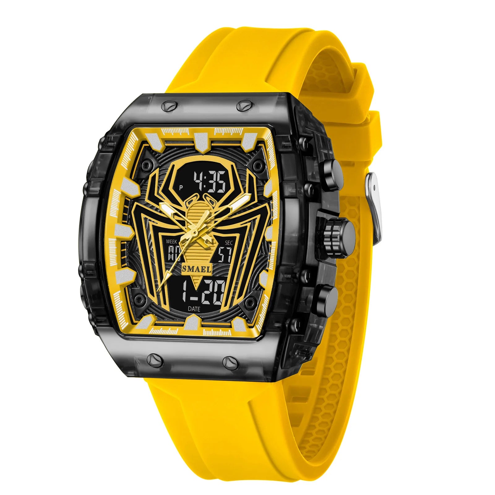 Montre Homme Digital Rectangle 8116 Double Fuseau – Sport Étanche 50M Électronique 2025