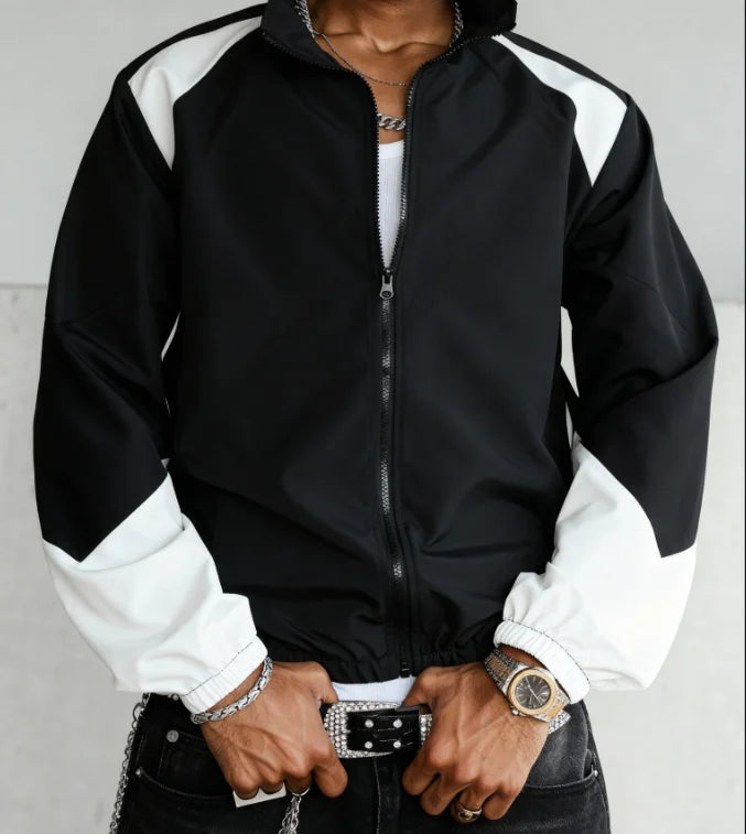Veste Homme Color Block Légère Casual Voyage Coupe-Vent Résistante Tissu Premium Confortable Tendance | Veste Color Block Légère Premium
