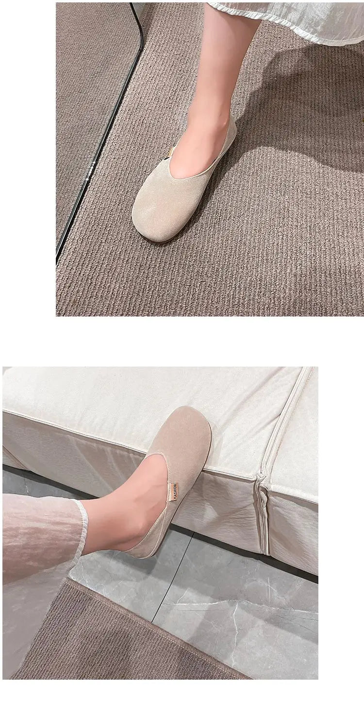 Ballerines Gommino Granny Fairy Style 2024 – Semelle Douce Bout Rond Flat Polyvalentes