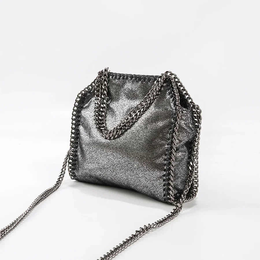 Damen-Handtasche, gesteppt, Kette – Umhängetasche Designer Luxus Chic