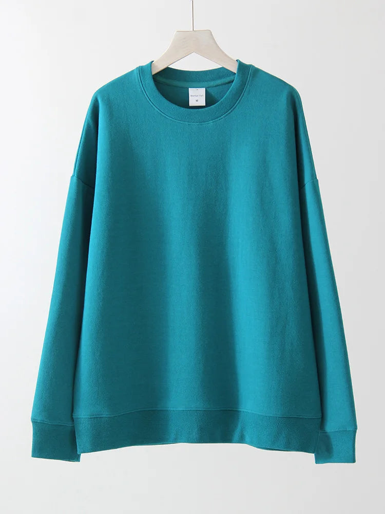 Sweat Col Rond Oversize Femme – Comfort Colors Rose Jaune Blanc Coton Automne Hiver