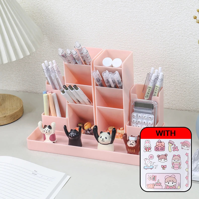 Porte-Stylos Bureau Organisateur Desktop – Support Crayons Papeterie École Accessoires