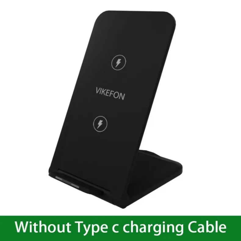 Chargeur Sans Fil 30W Pliable Stand – iPhone 14 13 12 11 Samsung S21 S20 Charge Rapide