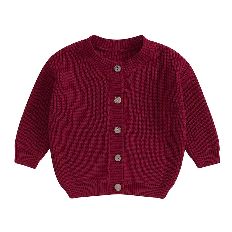 Gilet Cardigan Bébé Tricoté Coton Unisexe – Pull Printemps Automne Enfant Garçon Fille