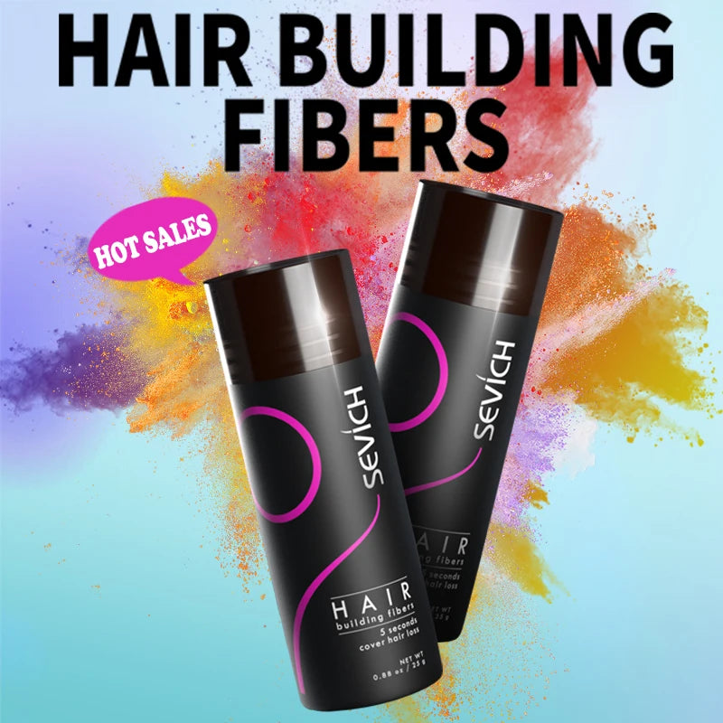 Sevich Fibres Capillaires Kératine 25g – Anti-Chute, Densifiant, Camouflage Calvitie & Zones Clairsemées | Poudre Cheveux
