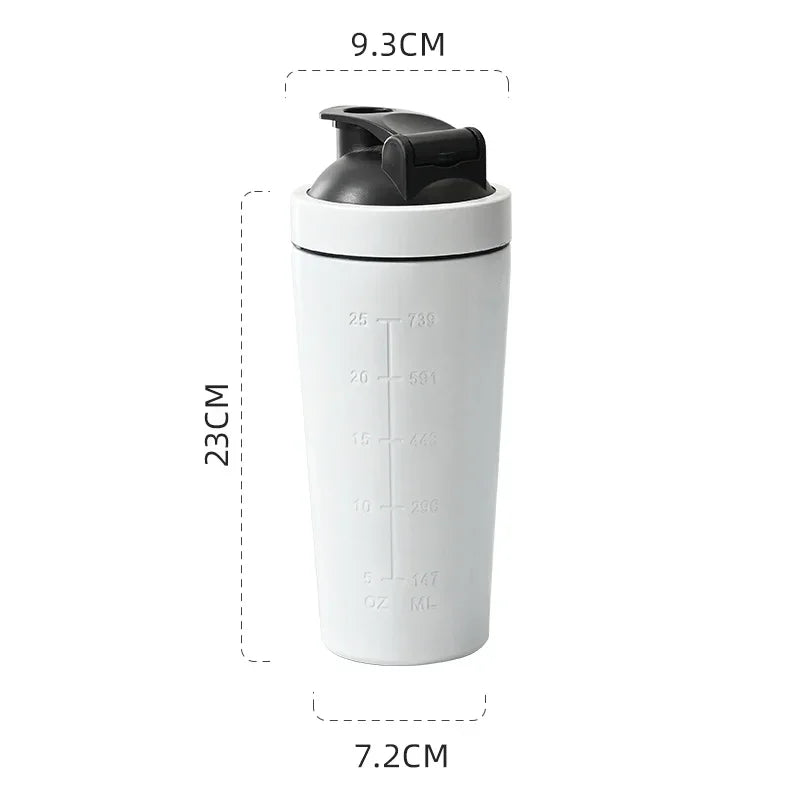 Shaker Protéiné Inox Sport Portable – Bouteille Nutrition Fitness & Musculation | Étanche & Sans BPA | Gym & Workout