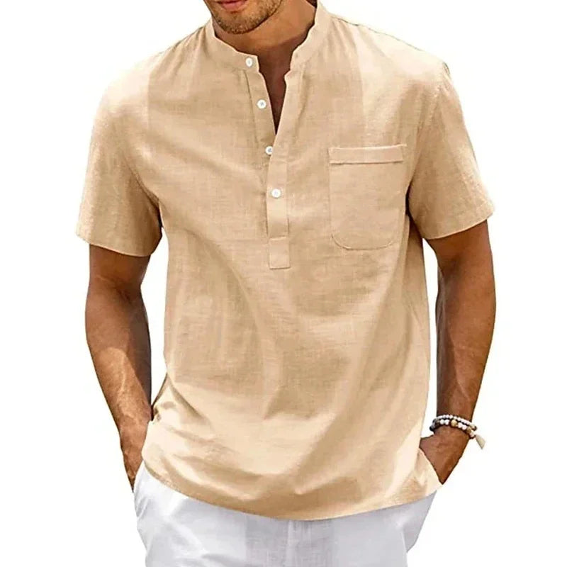 Polo Herren Slim Fit Unifarben Atmungsaktiv Geknöpft Kurzarm Lässig Sommer Bequem Kühl Elegant Zeitlos – Premium Slim Fit Polo Sommer | Premium Casual Herrenmode