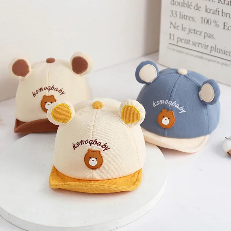 Casquette Bébé Ourson – Chapeau de Soleil Mignon pour Garçon et Fille