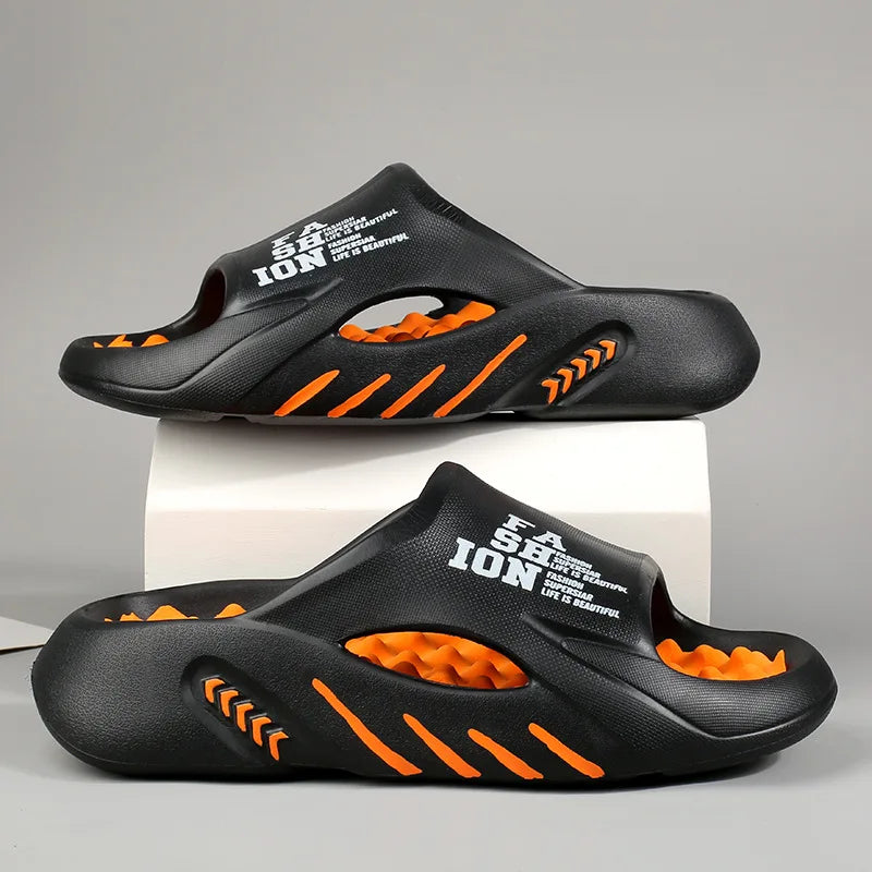 Sandales Sport Homme Comwarm Semelle Épaisse Massage – Slides Plage Casual Grande Taille