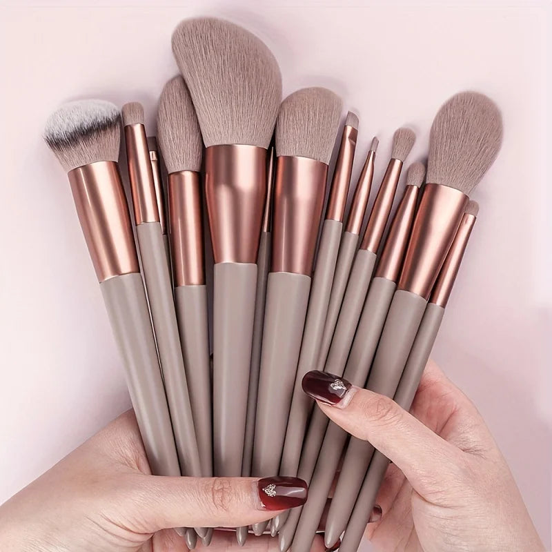 Set de Pinceaux Maquillage 13 Pièces - Synthétiques Premium