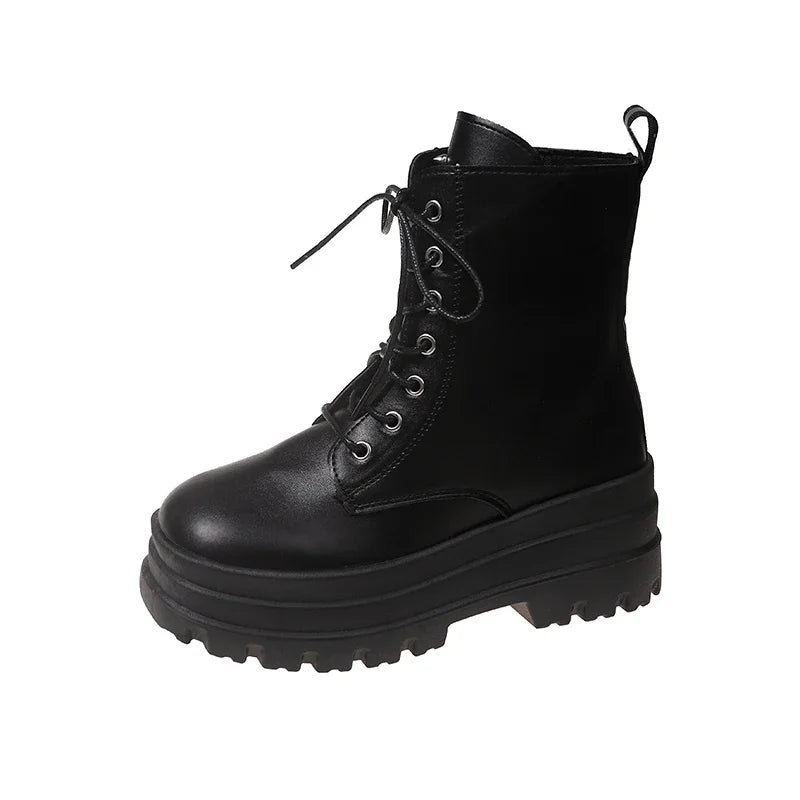 Bottes Knight Zip Semelle Épaisse Femme Hiver – Résistantes Sport Confortables Fashion