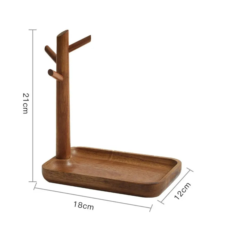 Rack Bois Branche Naturel Mugs & Bijoux – Organisateur Bureau Plateau Déco Maison