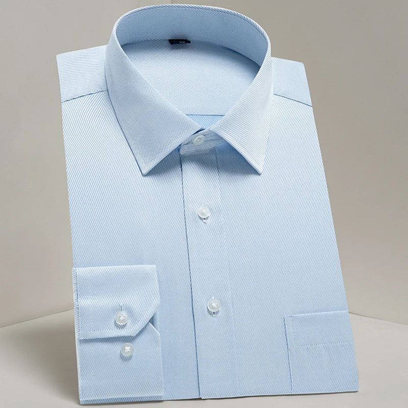 Chemise Homme Classique Manches Longues Coupe Standard Formelle Business Bureau Blanche Simple Élégante Casual – Chemise Dress Shirt Tendance | Mode Homme Premium