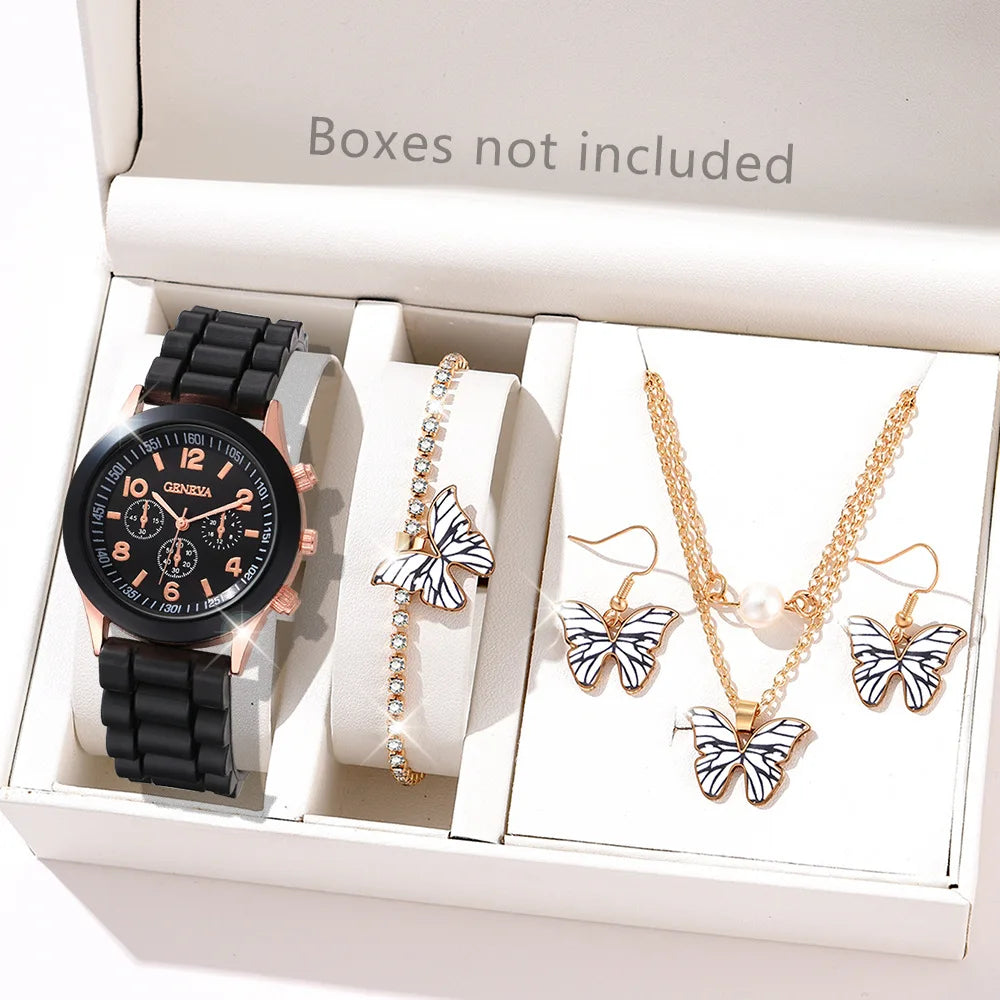 Montre Femme Fashion Silicone Blanc Couple Quartz Élégante Robe Cadeau Tendance Intemporelle | Montre Femme Fashion Silicone Couple Premium