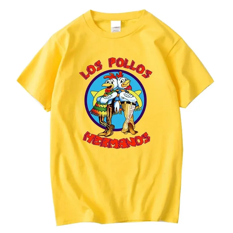 T-Shirt Homme Los Pollos Hermanos Imprimé Humour Coton Respirant Manches Courtes Été Casual Pop Culture Série TV Tendance Confortable – T-Shirt Pop Culture Premium Los Pollos Hermanos | Mode Homme Pop Culture Série TV Premium