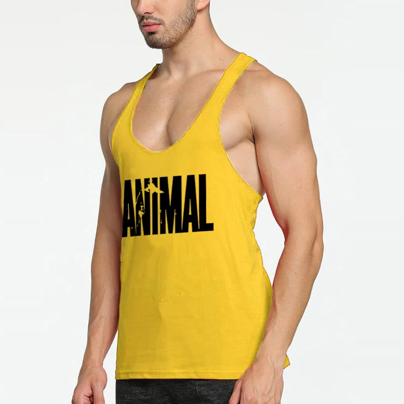 Herren Tanktop Gym Bodybuilding Fitness Print TIER Baumwolle Racerback Stringer Ärmellos Muskeltraining Bequem Leistungsstark Trend – Premium Gym Tanktop TIER Racerback Stringer Bodybuilding | Premium Herren Fitness Mode