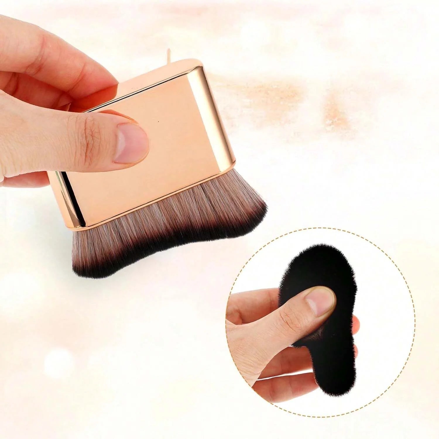 Pinceau Autobronzant Rose Gold – Corps & Jambes | Applicateur Self-Tanning Portable
