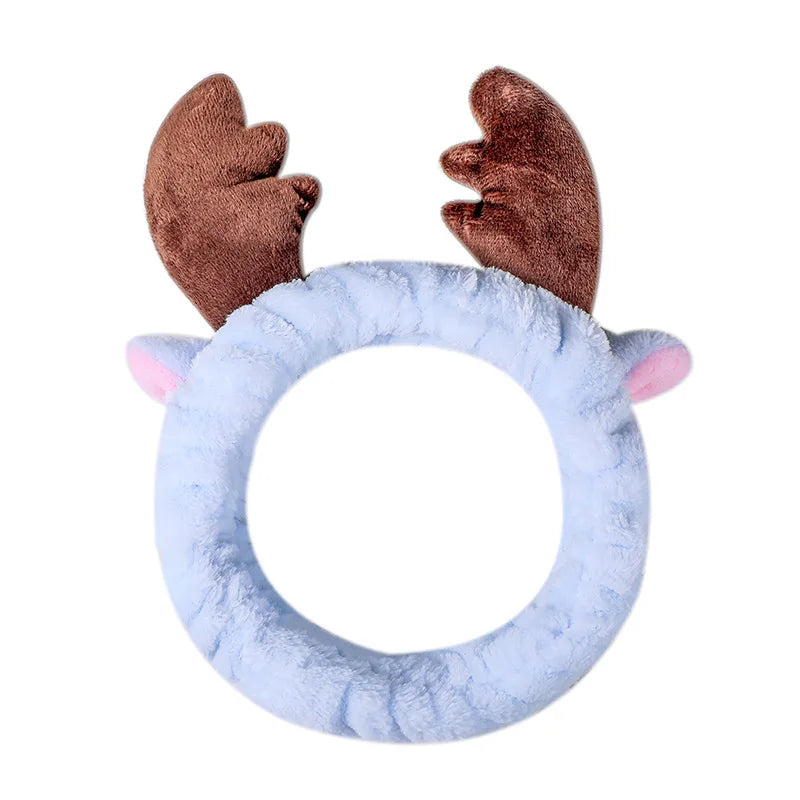 Bandeau Maquillage Oreilles de Lapin Coral Fleece – Élastique Doux | Soin Visage & Coiffure Fille