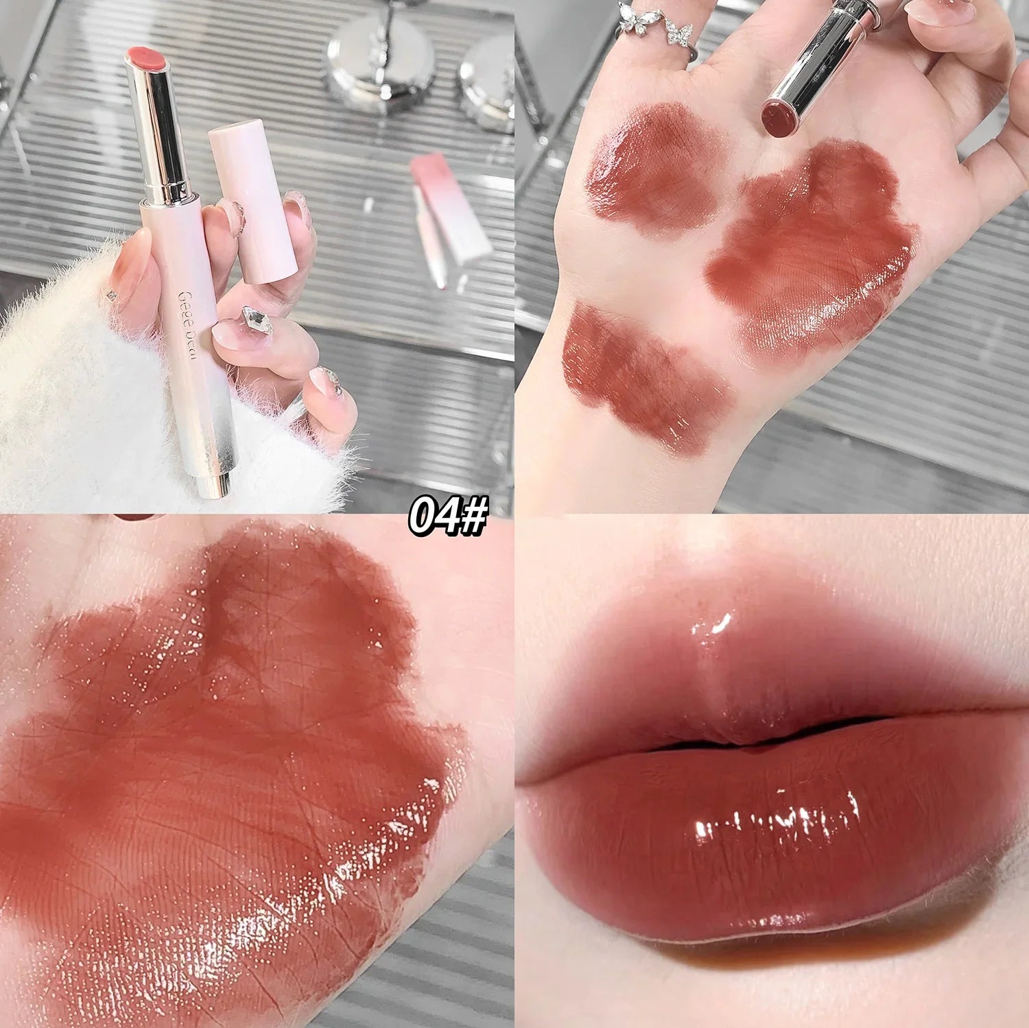 Gloss Jelly Watery Pink – Stylo Lipstick Miroir Hydratant | Maquillage Lèvres Coréen