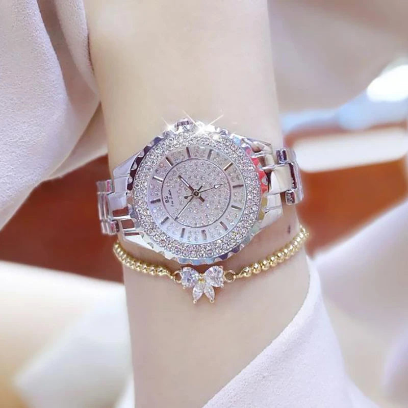 Montre Femme Or Bracelet Dress Luxe 2025 – Acier Complet Élégante Fashion Top Brand