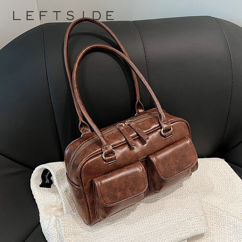 Mini Sac Épaule Double Poche Femme – Sac Aisselle Tendance 2025 Designer Luxe Purse