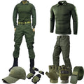 Tenue Tactique Homme Vert Outdoor Uniforme Militaire Chemise Chasse Pantalon Cargo Paintball Ensemble Résistant – Survie Airsoft | Mode Homme Tactical