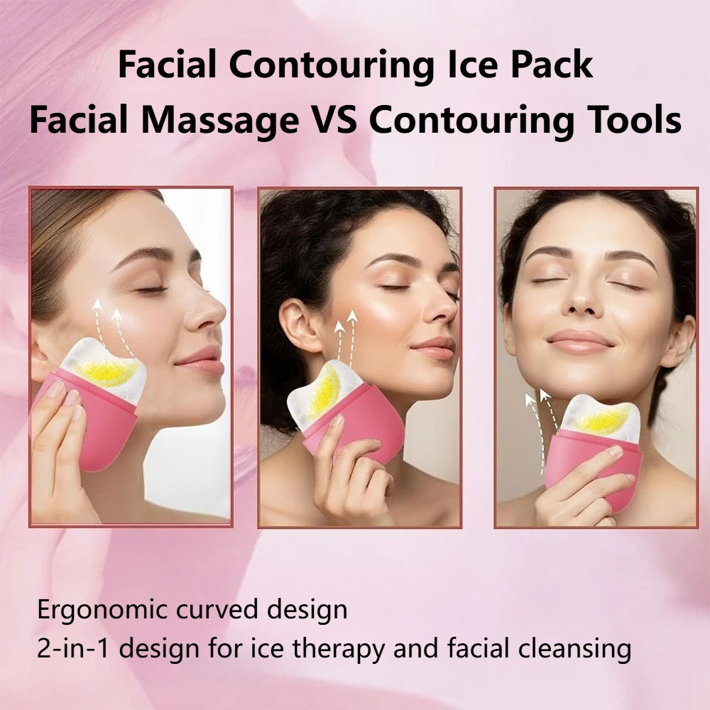 Rouleau Glaçon Visage & Yeux Silicone – Masseur Anti-Gonflement Éclat Soin Beauté Cadeau