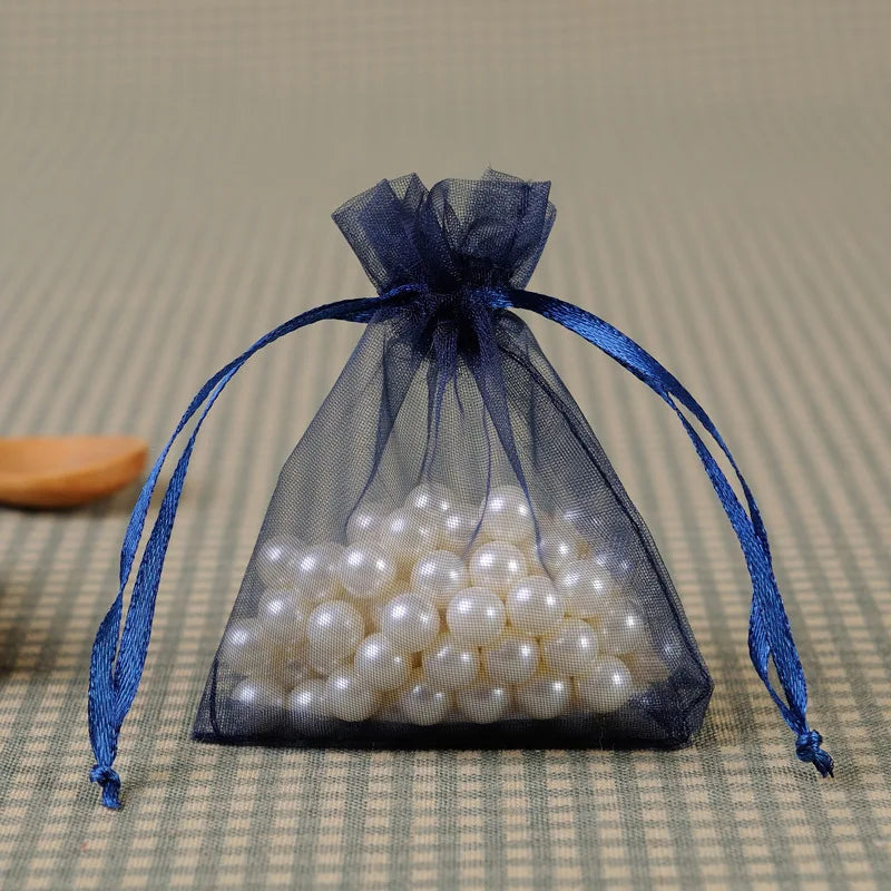 Sachets Organza Lot 100 pcs – Pochettes Bijoux Mariage & Fête | 4 Tailles au Choix 7x9 9x12 10x15 13x18cm | Emballage Cadeau & Décoration Premium