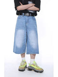 Short Jean Femme Taille Haute Noir Vintage Harajuku Y2K Streetwear – Denim Lavé Loose Casual Mi-Long | Mode