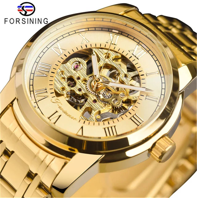 Montre Homme FORSINING 349 Mécanique Manuelle Squelette – Acier Business Élégante
