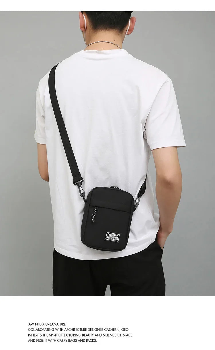 Petit Sac Carré Oxford Unisexe – Sacoche Bandoulière Crossbody Casual Homme Femme