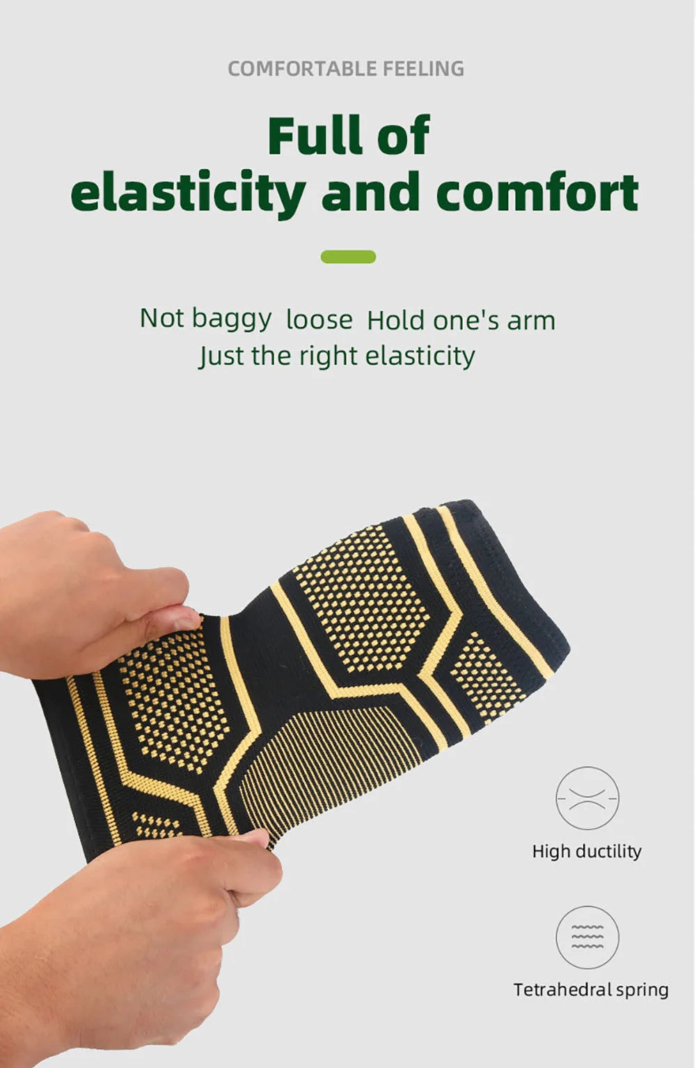 1pcs Fitness Copper Elbow Brace Compression Support Sleeve for Tendonitis Tennis Elbow Relief Reduce Joint Pain For Women Men