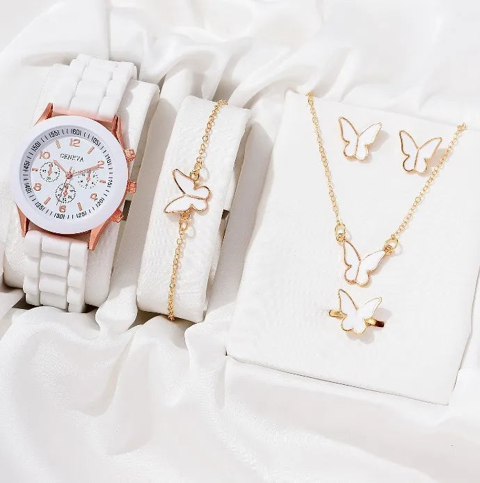 Montre Femme Fashion Silicone Blanc Couple Quartz Élégante Robe Cadeau Tendance Intemporelle | Montre Femme Fashion Silicone Couple Premium