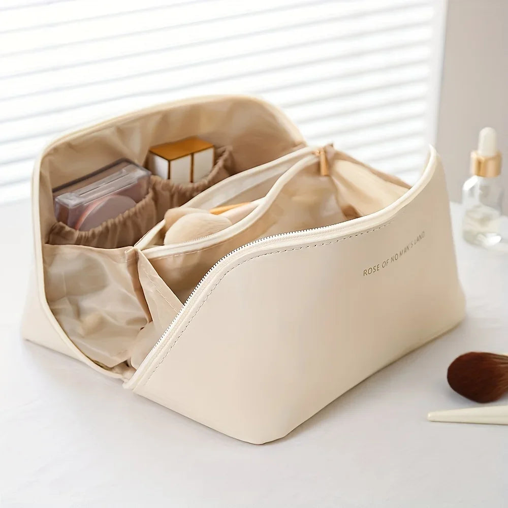 Trousse Maquillage Luxe Femme – Kit Toilette Organisateur Voyage | Boîte Cosmétique Zip Portable