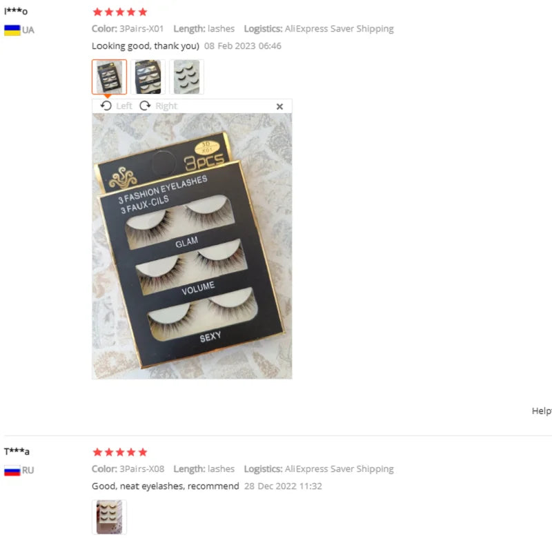 Lot 3 Paires Faux Cils 3D Vison SHIDISHANGPIN – 27 Styles Fluffy Wispy Épais | Cils Faux Faits Main Maquillage Yeux