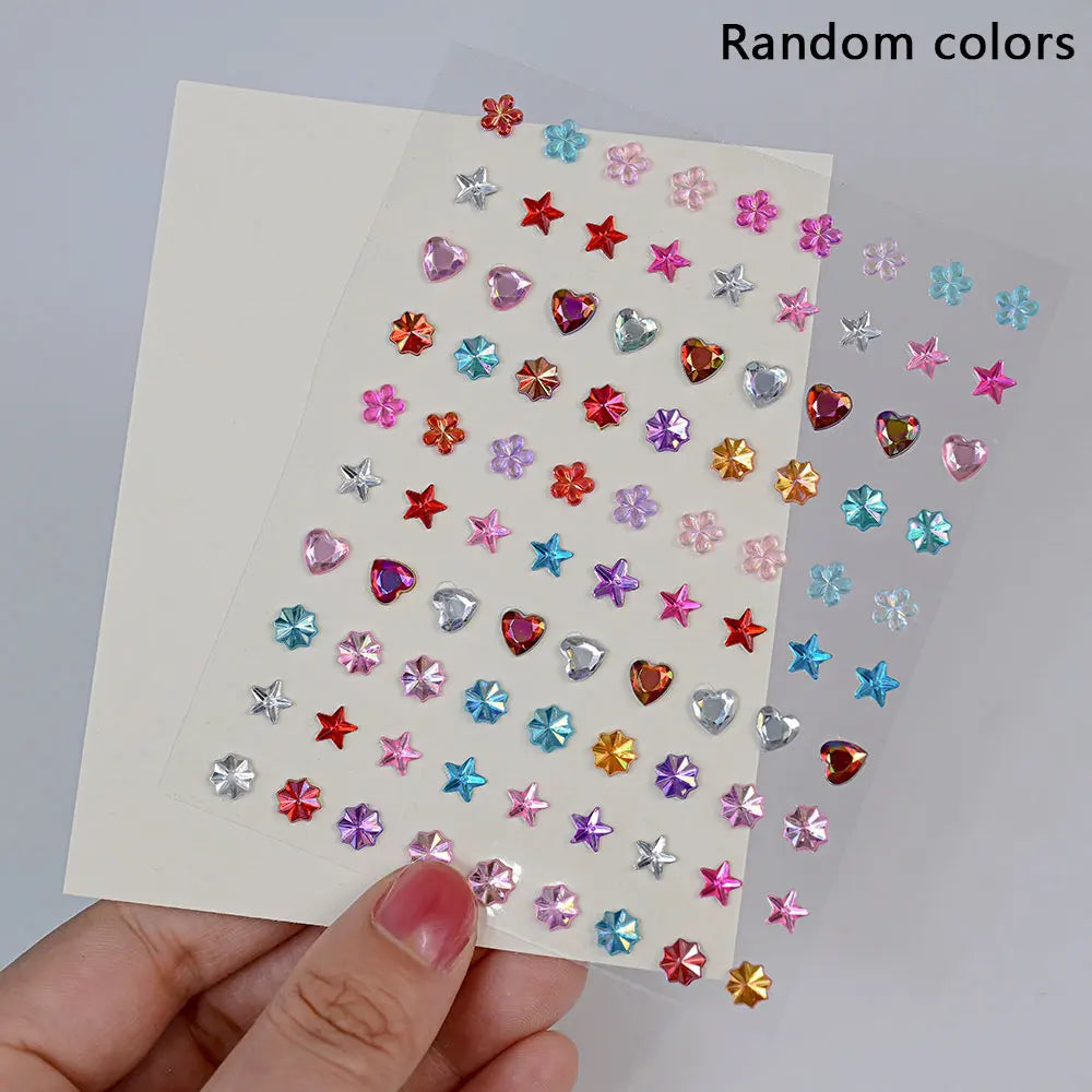Stickers Strass Visage – Tatouages Temporaires Glitter Diamant | Fête & Maquillage
