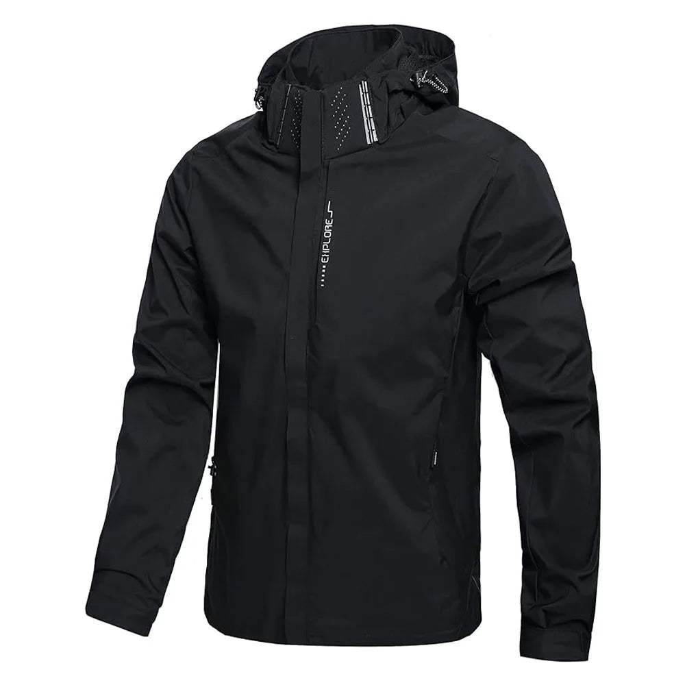 Veste Imperméable Homme Légère Capuche Outdoor Randonnée Coupe-Vent Anti-Pluie Escalade Trekking – Imperméable Sport Nature | Mode Homme Outdoor Premium