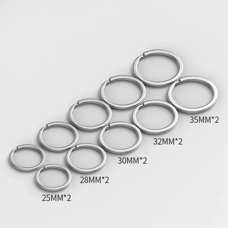 Anneaux Porte-Clés Acier Inoxydable 25/30mm — Lot 10/30 pcs DIY Bijoux Porte-Clés